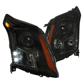 Spec-D® - Driver and Passenger Side Black/Smoke Projector Headlights with LED DRL