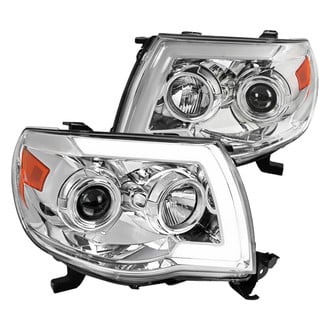 Spec-D® - Driver and Passenger Side Chrome Sequential LED DRL Bar Projector Headlights