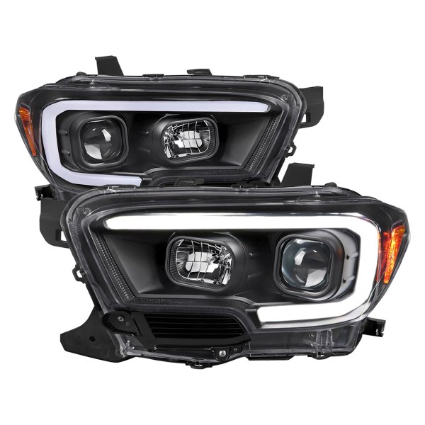 Spec-D® - Matte Black Switchback LED DRL Bar Projector Headlights