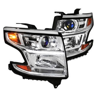 Spec-D® - Driver and Passenger Side Chrome Projector Headlights with LED DRL