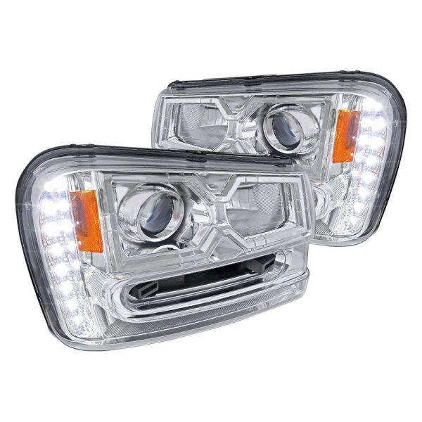 Spec-D® - Chrome Projector Headlights with LED DRL, Chevrolet Trailblazer