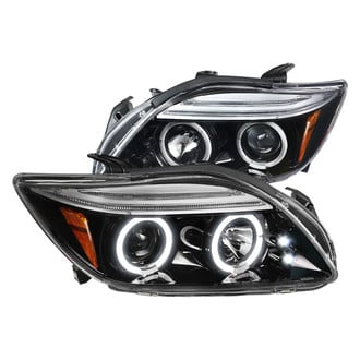 Spec-D® - Driver and Passenger Side Gloss Black Dual Halo Projector Headlights with Parking LEDs