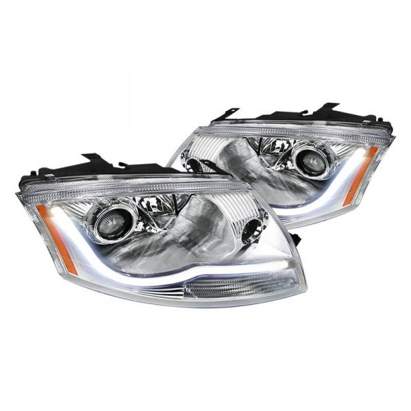 Spec-D® - Chrome LED DRL Bar Projector Headlights, Audi TT
