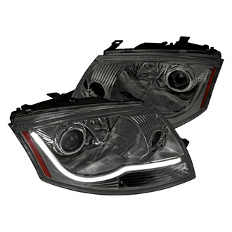 Spec-D® - Driver and Passenger Side Chrome/Smoke LED DRL Bar Projector Headlights