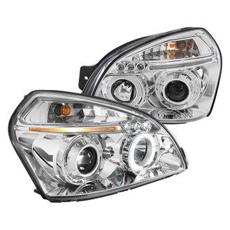Spec-D® - Driver and Passenger Side Chrome Halo Projector Headlights with Parking LEDs