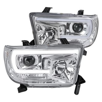 Spec-D® - Driver and Passenger Side Chrome LED DRL Bar Projector Headlights