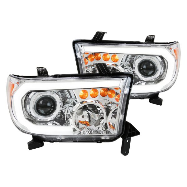 Spec-D® - Chrome DRL Bar Projector Headlights with LED Turn Signal