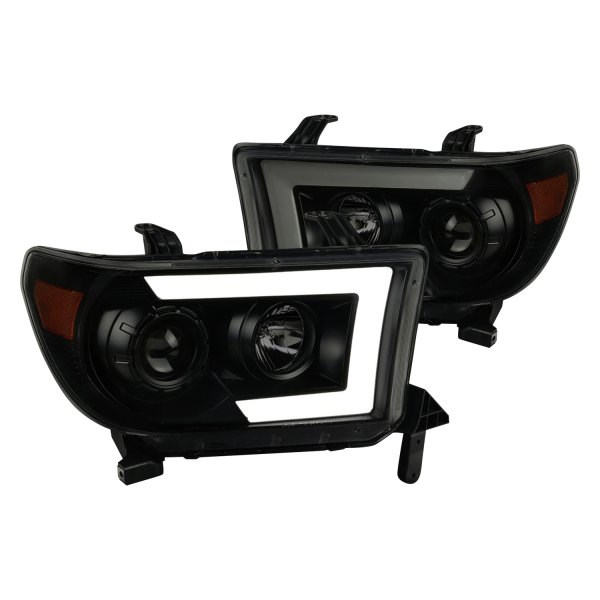 Spec-D® - Black/Smoke Sequential LED DRL Bar Projector Headlights