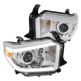 Spec-D® - Driver and Passenger Side Chrome LED DRL Bar Projector Headlights