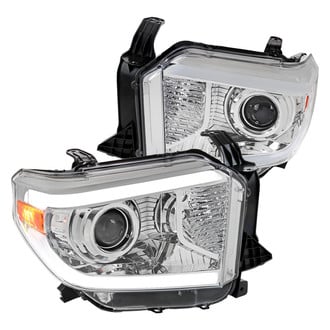 Spec-D® - Driver and Passenger Side Chrome LED DRL Bar Projector Headlights