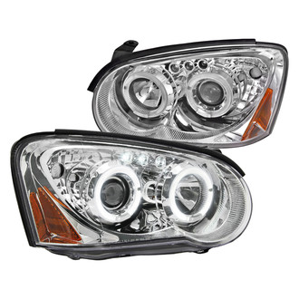 Spec-D® - Driver and Passenger Side Chrome Dual Halo Projector Headlights with Parking LEDs