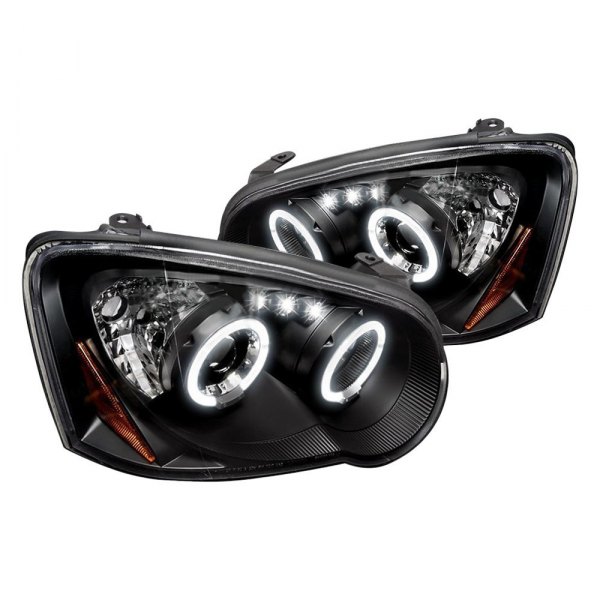 Spec-D® - Black Dual Halo Projector Headlights with Parking LEDs