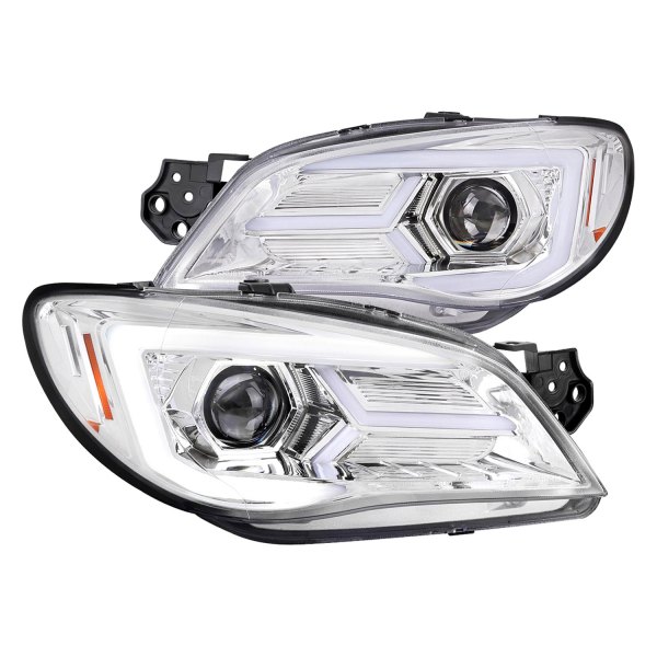 Spec-D® - Driver and Passenger Side Chrome Sequential LED Light Tube Projector Headlights