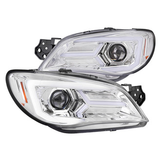 Spec-D® - Driver and Passenger Side Chrome Sequential LED Light Tube Projector Headlights