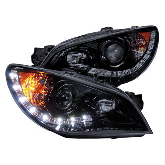 Spec-D® - Driver and Passenger Side Chrome/Smoke Projector Headlights with LED DRL