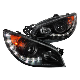 Spec-D® - Driver and Passenger Side Black Projector Headlights with LED DRL