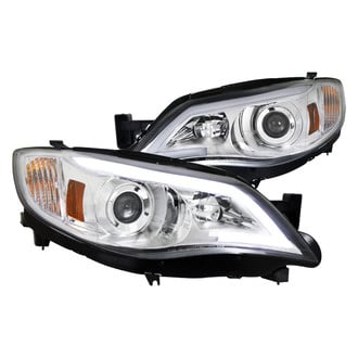 Spec-D® - Driver and Passenger Side Chrome LED DRL Bar Projector Headlights