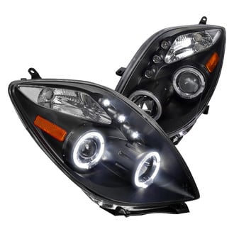 Spec-D® - Driver and Passenger Side Matte Black Dual Halo Projector Headlights with Parking LEDs