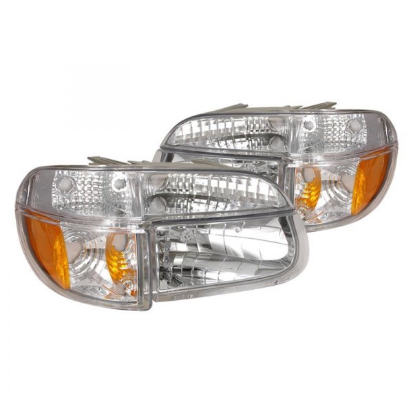 Spec-D® - Chrome Euro Headlights with Corner Lights, Ford Explorer