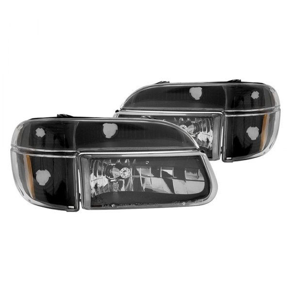 Spec-D® - Black Euro Headlights with Corner Lights, Ford Explorer