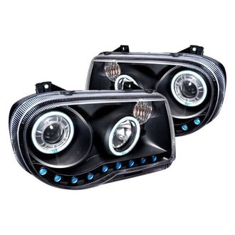 Spec-D® - Driver and Passenger Side Black CCFL Halo Projector Headlights with LED DRL