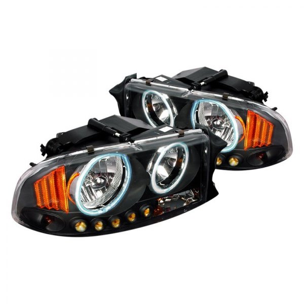 Spec-D® - Black CCFL Dual Halo Euro Headlights with Parking LEDs