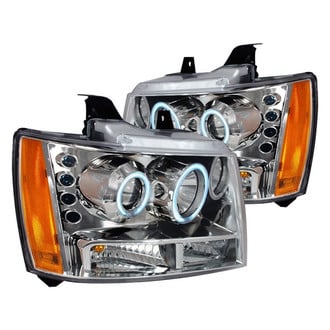 Spec-D® - Driver and Passenger Side Chrome CCFL Dual Halo Projector Headlights with Parking LEDs