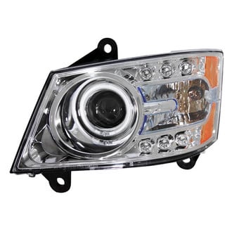 Spec-D® - Driver and Passenger Side Chrome CCFL Halo Projector Headlights with Parking LEDs