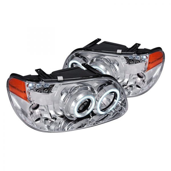 Spec-D® - Chrome CCFL Dual Halo Projector Headlights with Parking LEDs, Ford Explorer