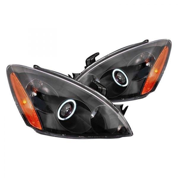 Spec-D® - Black CCFL Halo Projector Headlights, Mitsubishi Lancer