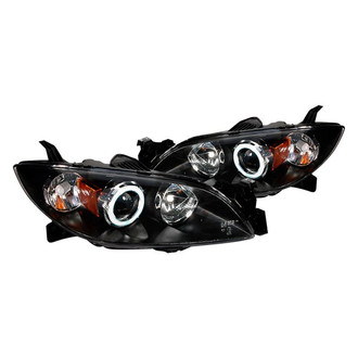 Spec-D® - Driver and Passenger Side Black CCFL Halo Projector Headlights with Parking LEDs