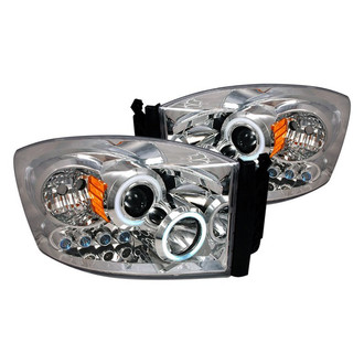 Spec-D® - Driver and Passenger Side Chrome CCFL Dual Halo Projector Headlights with Parking LEDs