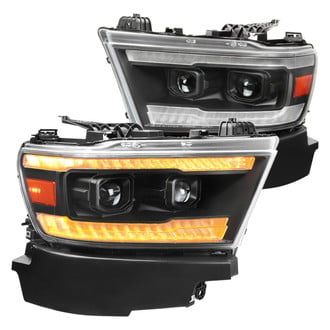Spec-D® - Driver and Passenger Side Matte Black Projector Headlights with Swichback LED DRL and Sequential Turn Signal