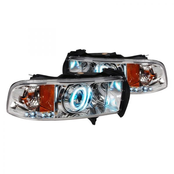 Spec-D® - Chrome CCFL Halo Projector Headlights with Parking LEDs, Dodge Ram