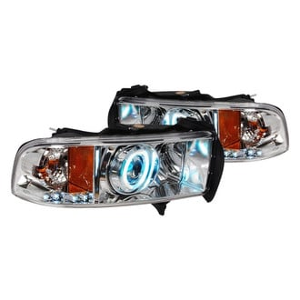 Spec-D® - Driver and Passenger Side Chrome CCFL Halo Projector Headlights with Parking LEDs