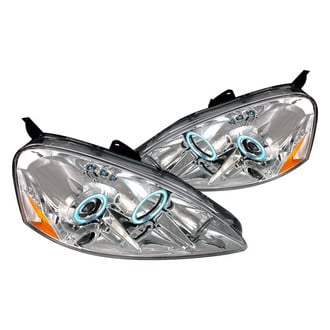 Spec-D® - Driver and Passenger Side Chrome CCFL Dual Halo Projector Headlights with Parking LEDs