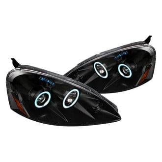 Spec-D® - Driver and Passenger Side Black CCFL Dual Halo Projector Headlights with Parking LEDs