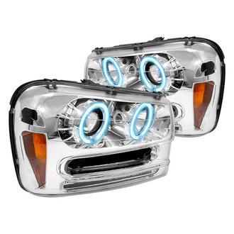 Spec-D® - Driver and Passenger Side Chrome CCFL Halo Projector Headlights with LED Turn Signal