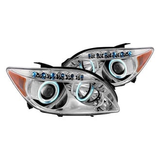 Spec-D® - Driver and Passenger Side Chrome CCFL Halo Projector Headlights with Parking LEDs