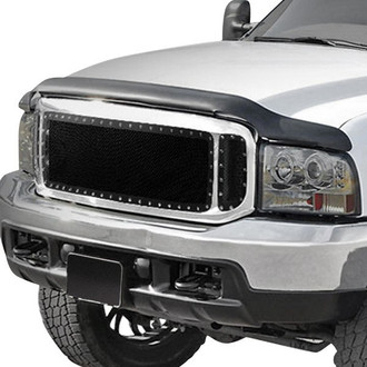 Spec-D® - 3-Pc Rivet Style Black Mesh Main Grille