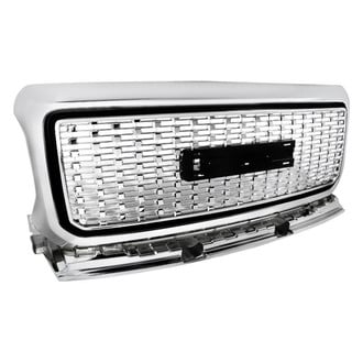 Spec-D® - 1-Pc Chrome Square Mesh Main Grille