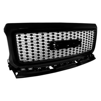 Spec-D® - 1-Pc Gloss Black Square Mesh Main Grille