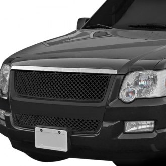 Fit 07-10 Ford Explorer Sport Trac Glossy Blk Mesh Front Bumper Grill Grille ABS Fit 07-10 Ford Explorer Sport Trac Glossy Blk Mesh Front Bumper Grill Grille ABS