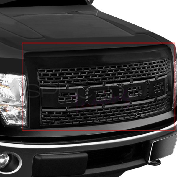 Spec-D® - 1-Pc Raptor Style Glossy Black Main Grille
