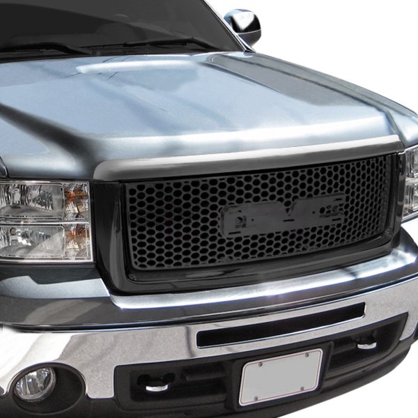 Spec-D® - 1-Pc Black Round Punch CNC Machined Main Grille