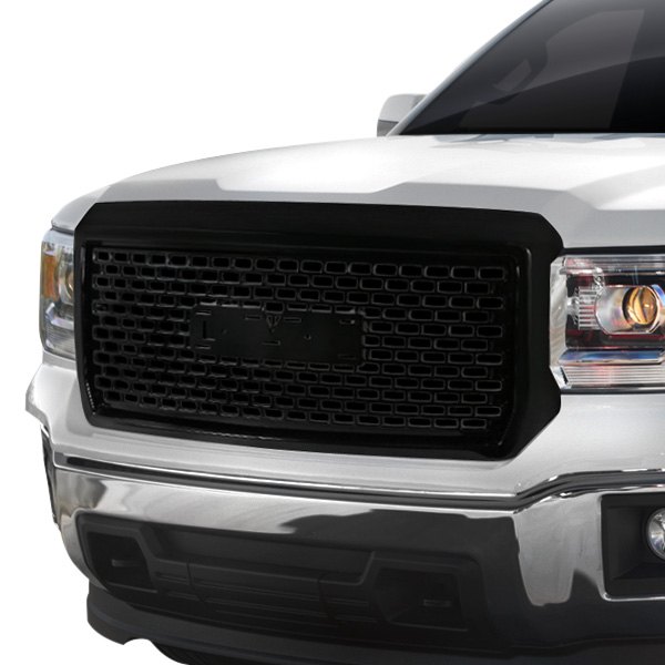 Spec-D® - 1-Pc Denali Style Gloss Black Round Punch CNC Machined Main Grille