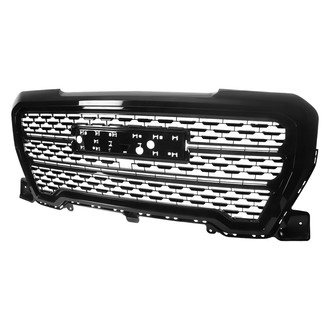 Spec-D® - 1-Pc Glossy Black Front Main Hood Grille
