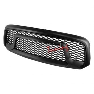 Spec-D® - 1-Pc Rebel Style Matte Black Mesh Main Grille