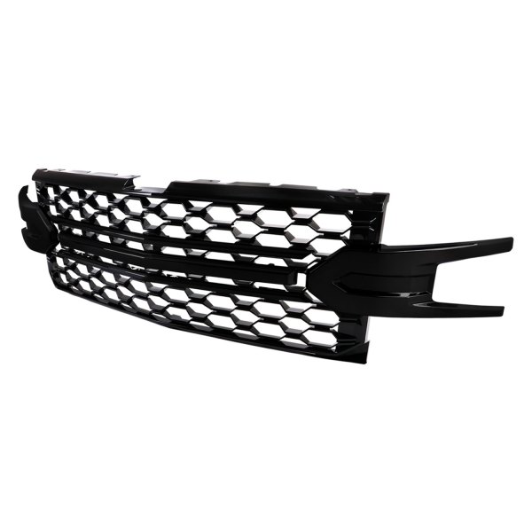 Spec-D® - 1-Pc Glossy Black Front Main Hood Grille