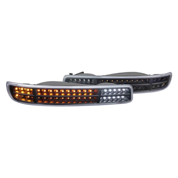 Spec-D® - Matte Black LED Turn Signal/Parking Lights with DRL